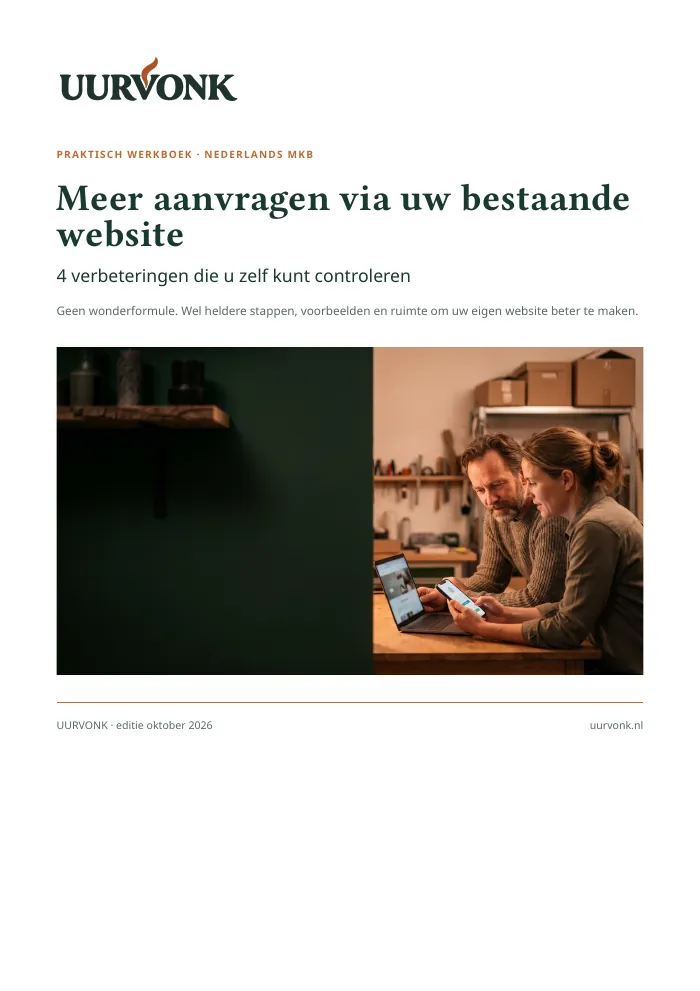 Omslag van de UURVONK-gids Meer aanvragen via uw bestaande website